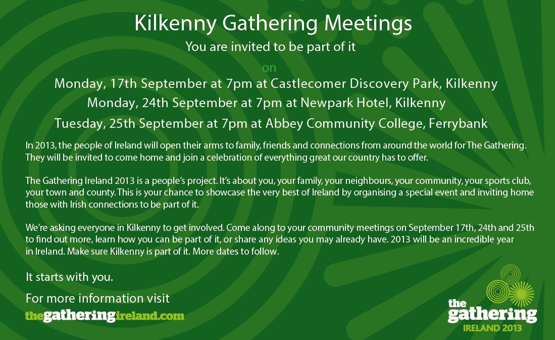 Gathering Ireland Kilkenny Meetings